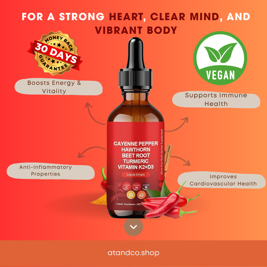 Cayenne Pepper Drops - Natural Liquid Drops 60ml