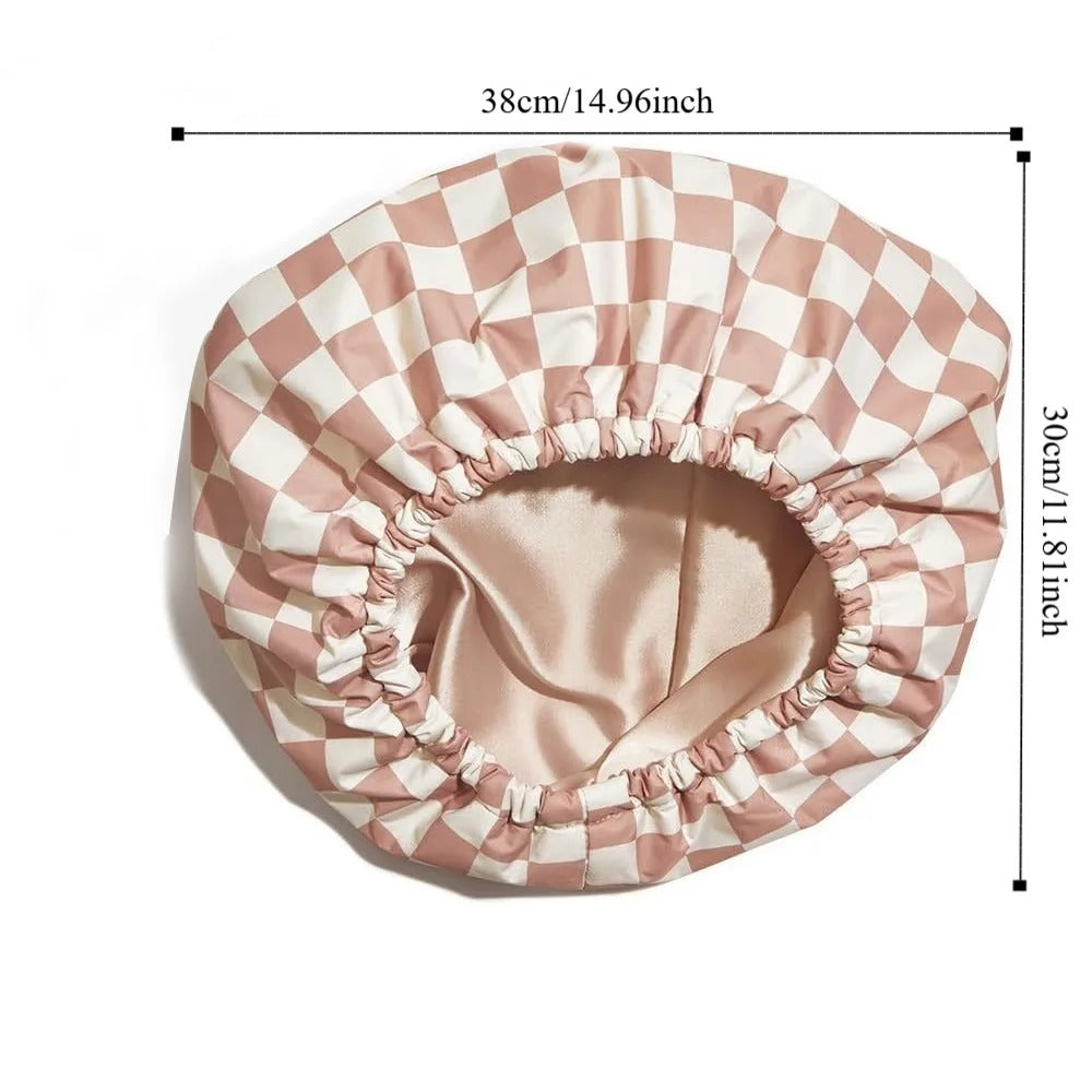 The Satin Lined Flexi Shower Cap